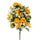 Set 2 Bouquet Artificiale Frontale di Rose e Cymbidium Altezza 53 cm Arancio