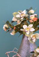Bouquet Artificiale di Orchidee e Rose Altezza 38 cm Rosa-3