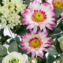 Bouquet Artificiale Rose/Gerbera per 16 Fiori Verde-2
