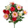 Set 2 Bouquet Artificiale Rose/Gerbera per 16 Fiori rosso
