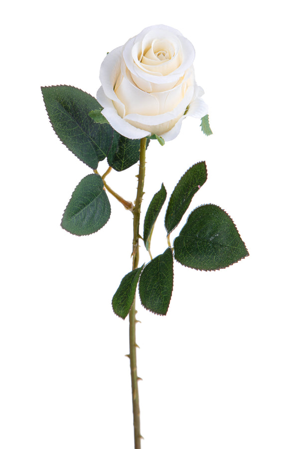 sconto Set 12 Rose Artificiali Boccio 65 cm Bianco