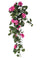 Set 2 Cespuglio di Geranio Artificiale Pendente Altezza 80 cm Rosa