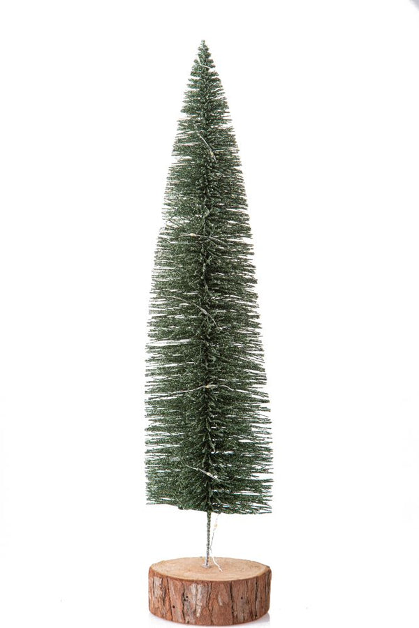 Mini Albero di Natale Decorativo con Glitter 40 cm 30 Led Abete Verde online