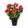 Set 2 Geranio Artificiale con Vaso Altezza 47 cm Rosso