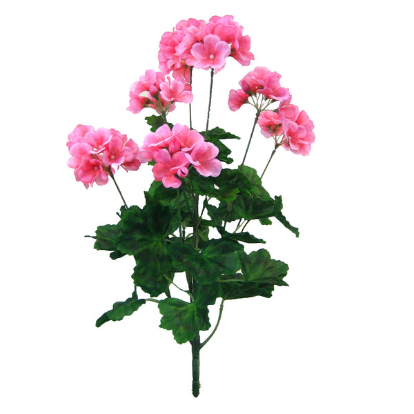 prezzo Set 2 Cespuglio di Geranio Artificiale Altezza 54 cm Rosa