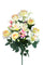 Set 2 Bouquet Artificiale Composto da 14 Fiori Artificiali di Rose e Orchidee Altezza 56 cm