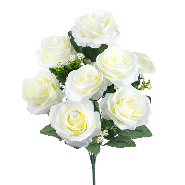 acquista Set 3 Bouquet Artificiale con 9 Rose Altezza 43,5 cm