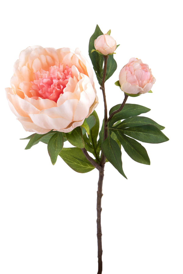 Set 4 Peonia Artificiale Romance con 3 Fiori Altezza 49 cm Rosa online