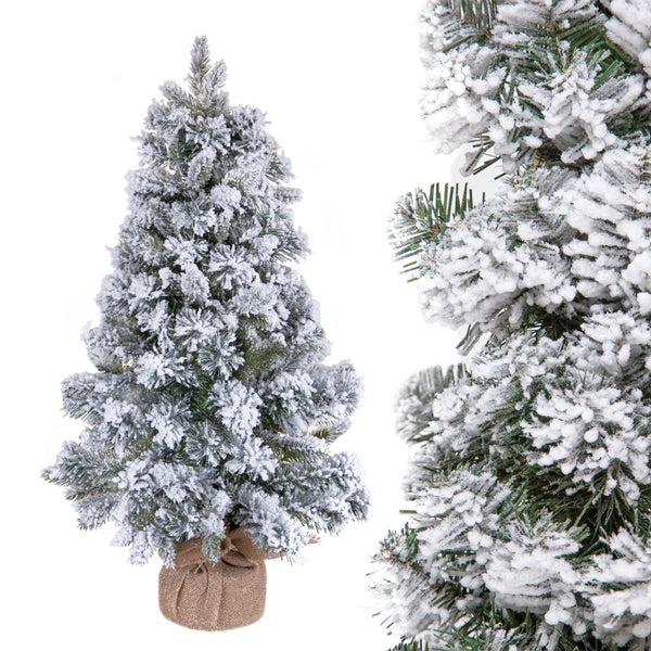 Mini Albero di Natale Decorativo con Glitter 19 cm Abete Verde acquista