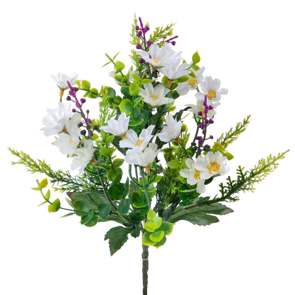 prezzo Set 6 Mini Bouquet Artificiali con Margherite Altezza 35 cm Bianco