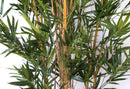 Bamboo Royal Artificiale a 7 Diramazioni con Vaso Altezza 210 cm Verde-4