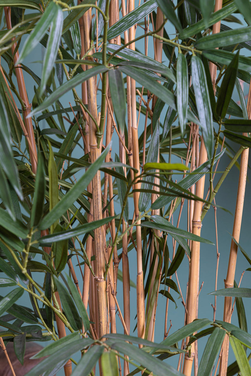Bamboo Royal Artificiale a 7 Diramazioni con Vaso Altezza 210 cm Verde-8