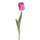 Set 6 Tulipani Artificiali con Foglie Altezza 67 cm Rosa
