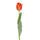 Set 6 Tulipani Artificiali con Foglie Altezza 67 cm Arancio