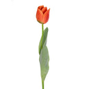 4 Tulipani Artificiali con Foglie Altezza 67 cm Arancio-1
