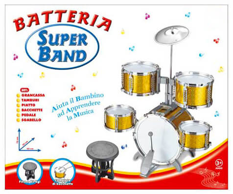 Batteria Musicale Giocattolo per Bambini Kids Joy Super Band-2