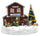 Villaggio Natalizio in Resina con Luci e Suoni 21x26x17,5 cm Fabbrica di Babbo Natale Vanzetti