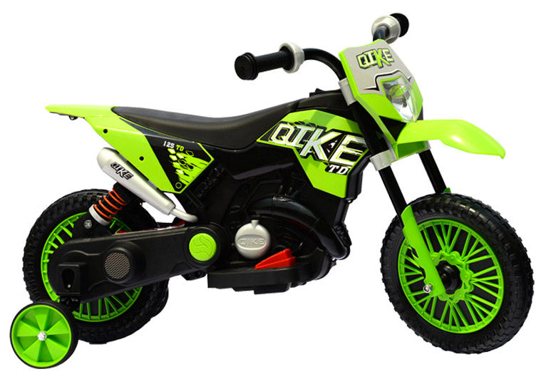 Moto Elettrica per Bambini 6V Motocross Verde-2