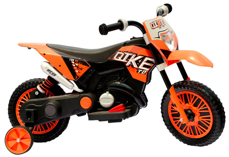 Moto Elettrica per Bambini 6V Motocross Arancione-2