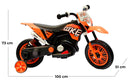 Moto Elettrica per Bambini 6V Motocross Arancione-3