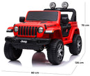 Macchina Elettrica per Bambini 12V Jeep Rubicon Rossa-5