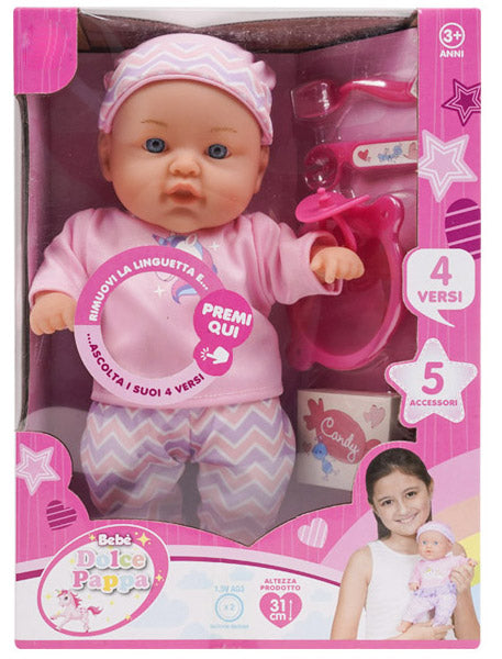 Bambola Bebè Dolce Pappa H31 cm con Suoni e Accessori prezzo