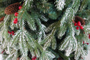 Albero di Natale Artificiale Innevato 210 cm 62 Rami con Pigne e Bacche Pino delle Murge Verde-2