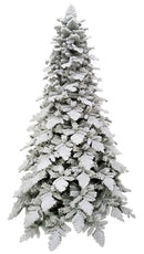 Albero di Natale Artificiale Innevato 180 cm 54 Rami  Rovere del Gargano Verde-1