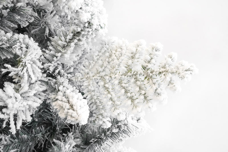 Albero di Natale Artificiale Innevato 180 cm 54 Rami  Rovere del Gargano Verde-3