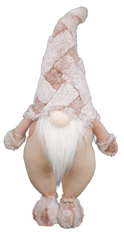 Gnomo di Babbo Natale H68 cm in Tessuto Rosa Antico online