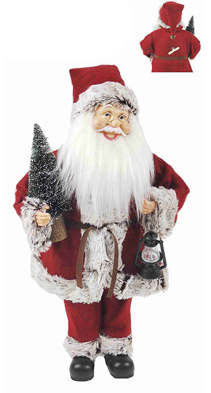 acquista Pupazzo Babbo Natale H45 cm con Carillon e Movimento Rosso