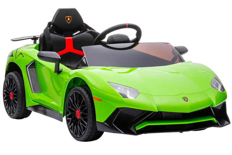 Macchina Elettrica per Bambini 12V con Licenza Lamborghini Aventador Verde-8
