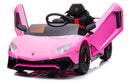 Macchina Elettrica per Bambini 12V con Licenza Lamborghini Aventador Rosa-1