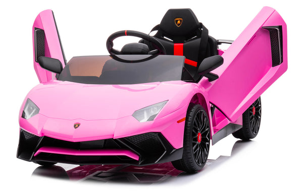 Macchina Elettrica per Bambini 12V con Licenza Lamborghini Aventador Rosa acquista