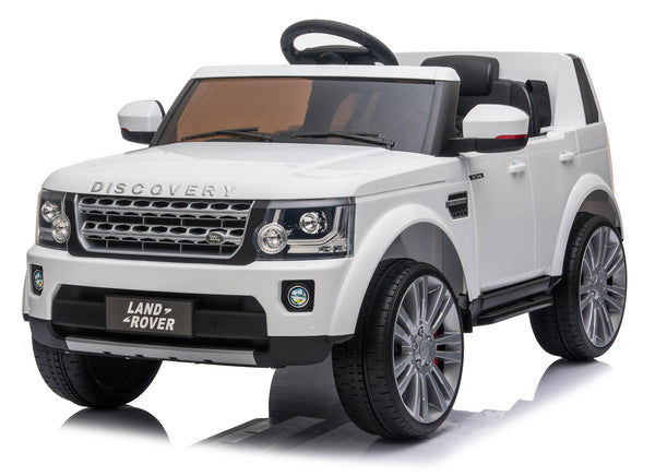 acquista Macchina Elettrica per Bambini 12V con Licenza Land Rover Discovery Bianca