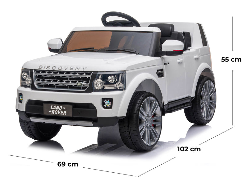 Macchina Elettrica per Bambini 12V con Licenza Land Rover Discovery Bianca-5