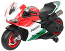 Moto Elettrica per Bambini 12V con Ducati 1299 Panigale Bianca Rossa e Verde-1