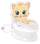 Vasino Educativo per Bambini 27x41x45 cm con Suono Sciacquine WC Gatto