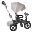 Triciclo Passeggino per Bambini 95x52x105 cm con Seggiolino Reversibile Jolly Grigio-2