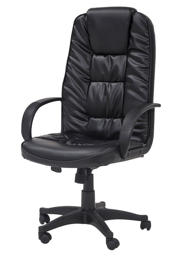 acquista Sedia Poltrona Presidenziale da Ufficio in Similpelle Play Nera