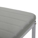 Sedia Imbottita 40x47x96 cm in Similpelle Queen Cenere-4