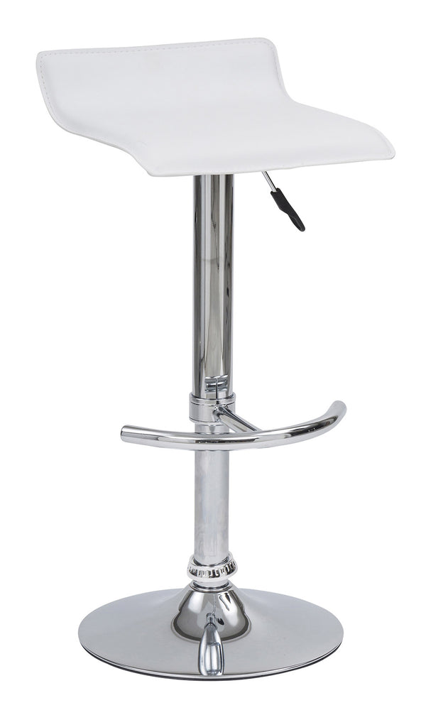 Sgabello con Alzata a Gas Seduta Girevole in Similpelle Skin Bianco online