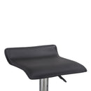 Sgabello con Alzata a Gas Seduta Girevole in Similpelle Skin Nero-2