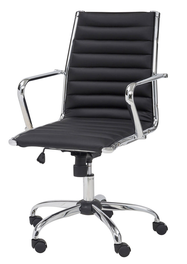 Sedia Poltrona Direzionale da Ufficio in Similpelle Pandora Nera acquista