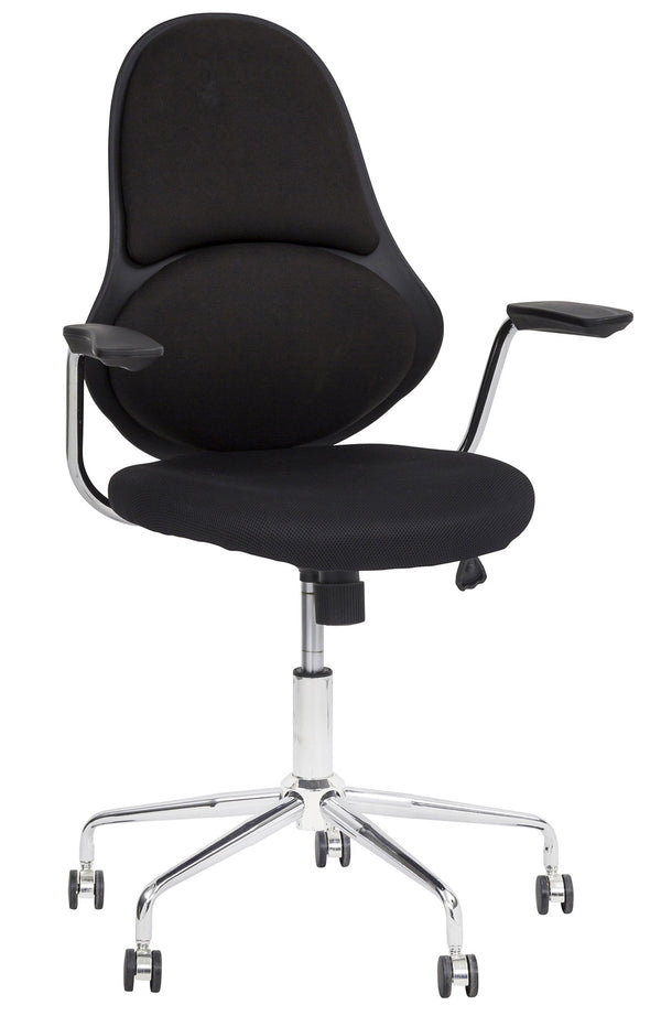 Sedia Poltrona Operativa da Ufficio in Tessuto Zunica Nera online