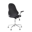 Sedia Poltrona Operativa da Ufficio in Tessuto Zunica Nera-2