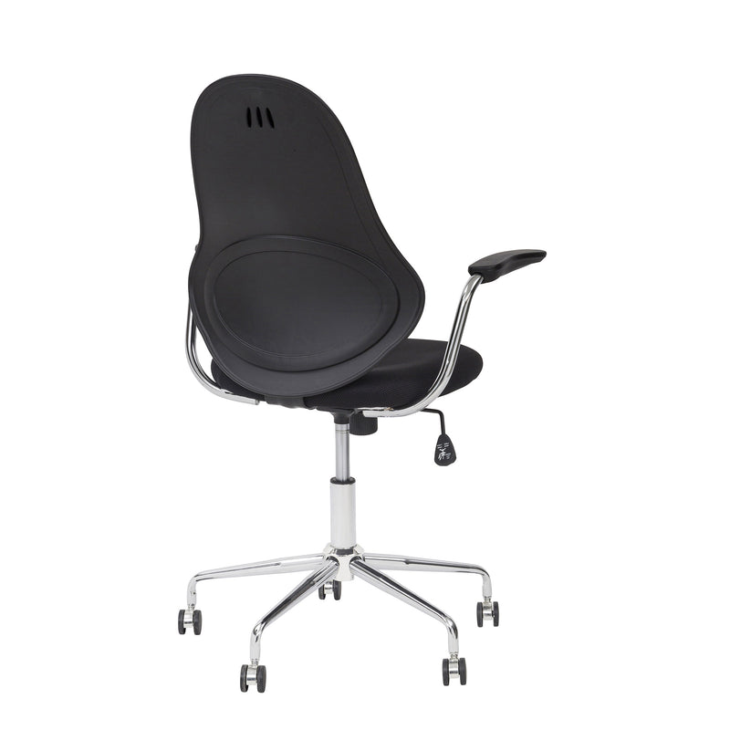 Sedia Poltrona Operativa da Ufficio in Tessuto Zunica Nera-2