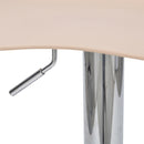 Sgabello con Alzata a Gas Seduta Girevole in Polipropilene Panna-3