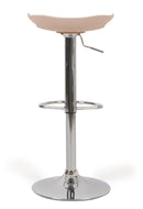 Sgabello con Alzata a Gas Seduta Girevole in Polipropilene Panna-6