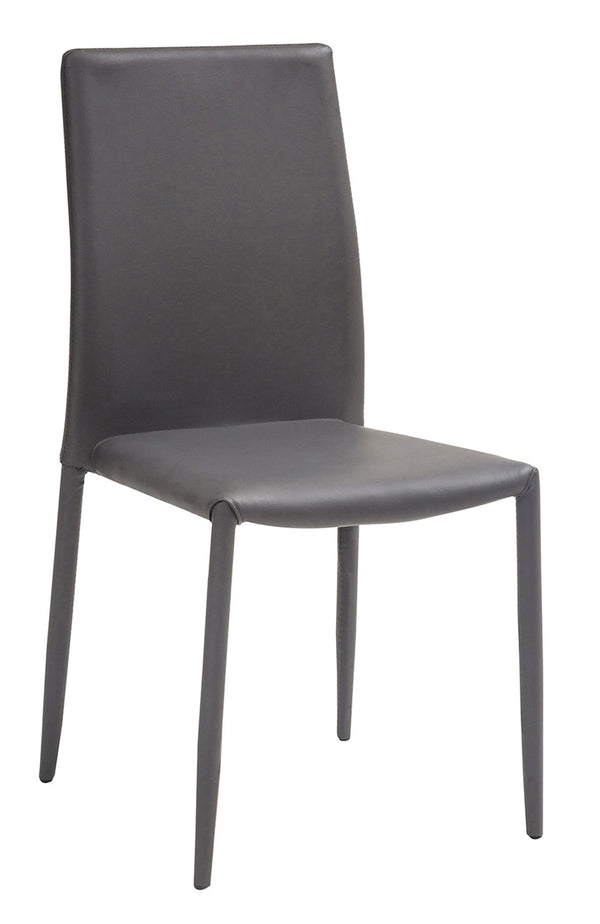 online Sedia Imbottita 46x50x89 cm in Similpelle Dani Plus Cenere